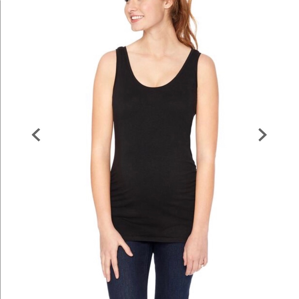Motherhood Maternity Ruched Scoop Tank Top MEDIUM